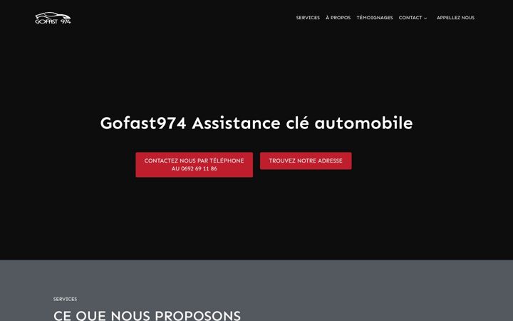 Screenshot of gofast974.com