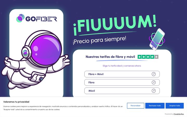 Screenshot of gofiber.es