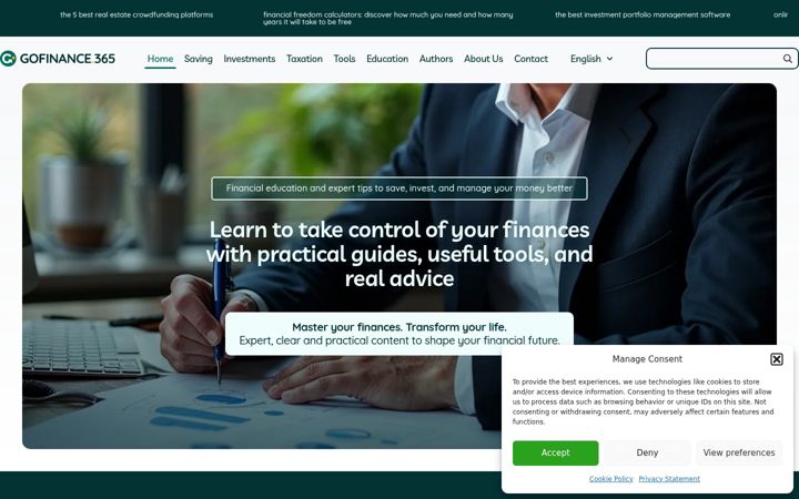 Screenshot of gofinance365.com