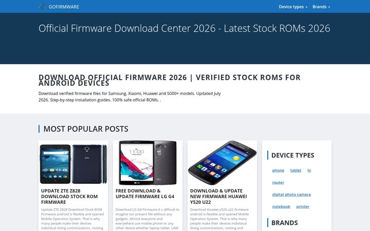 Screenshot of gofirmware.com