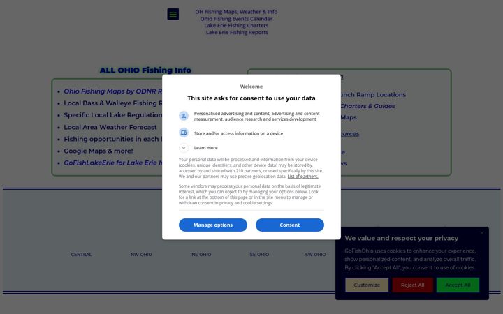 Screenshot of gofishohio.com