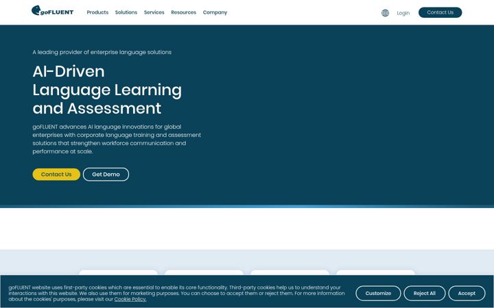Screenshot of gofluent.com