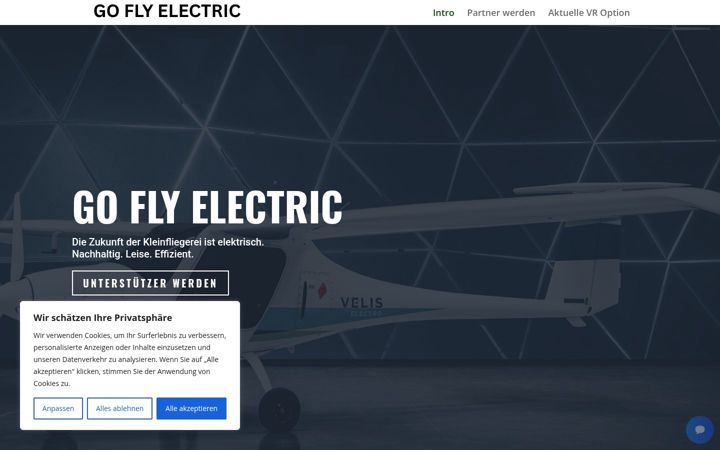 Screenshot of goflyelectric.org