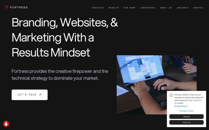 Screenshot of gofortress.com