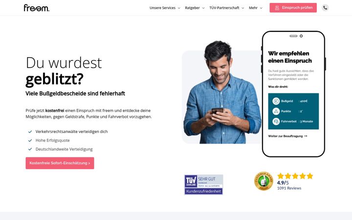 Screenshot of gofreem.de