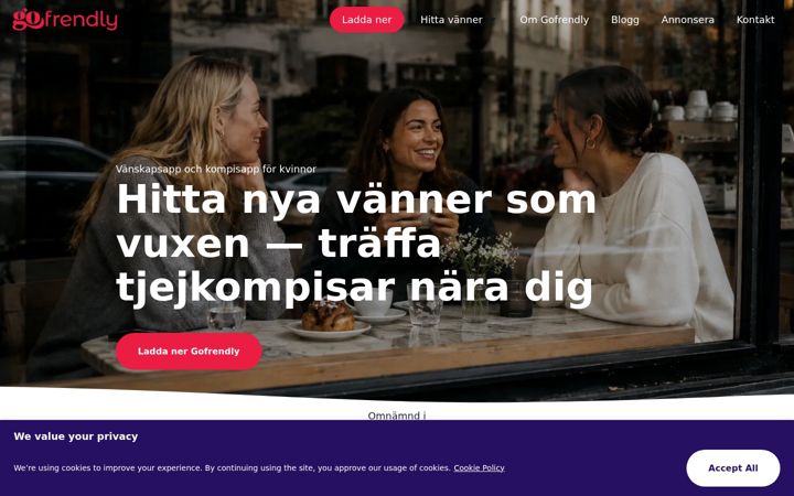 Screenshot of gofrendly.se