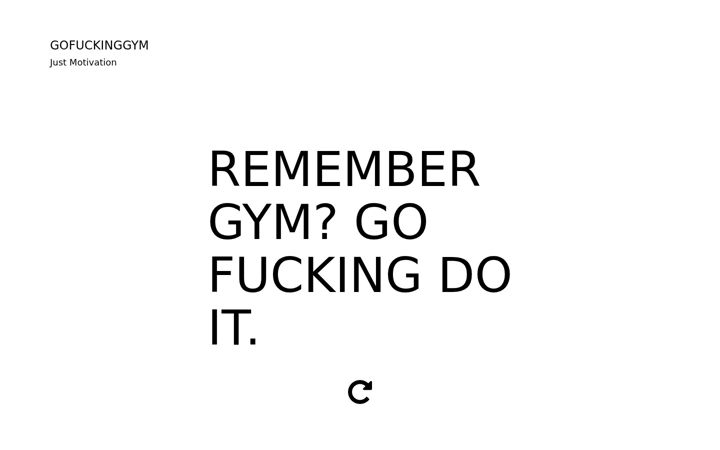 Screenshot of gofuckinggym.com