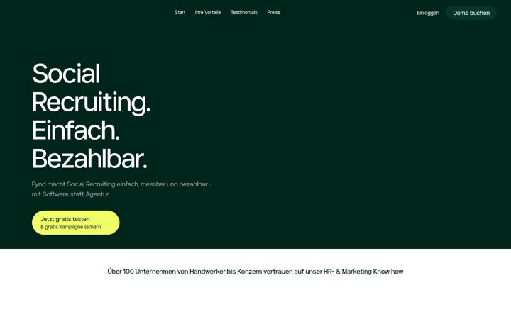 Screenshot of gofynd.de