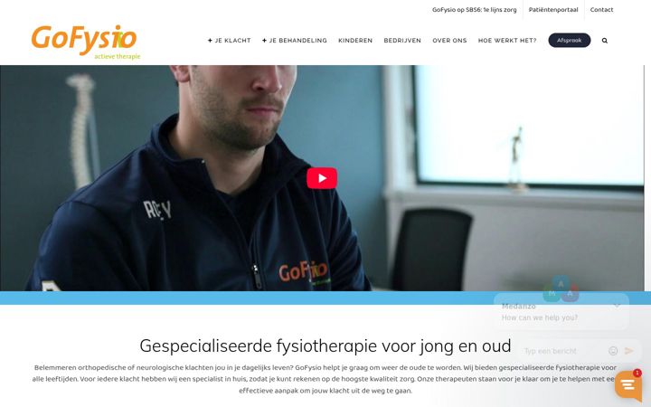 Screenshot of gofysio.nl