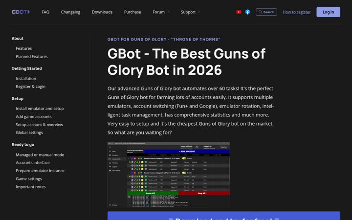 Screenshot of gog-bot.com