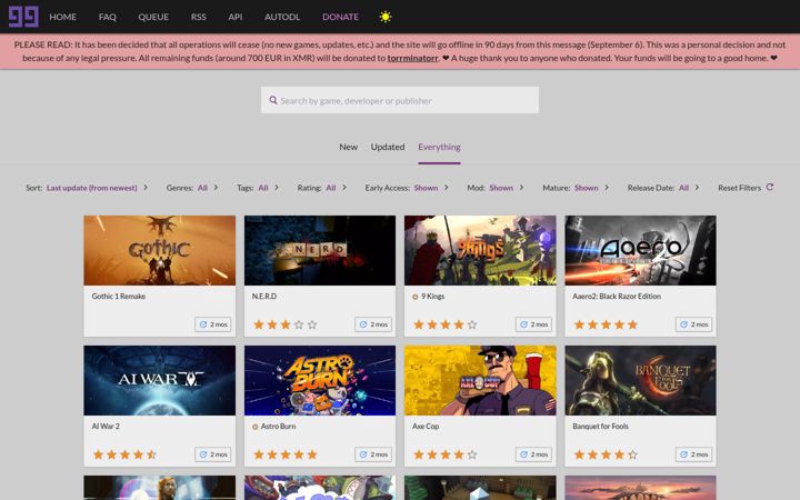 Screenshot of gog-games.to
