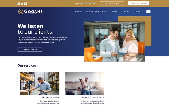 Screenshot of gogans.ie