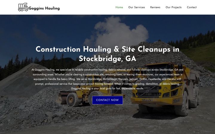 Screenshot of gogginshaulingincorporation.com