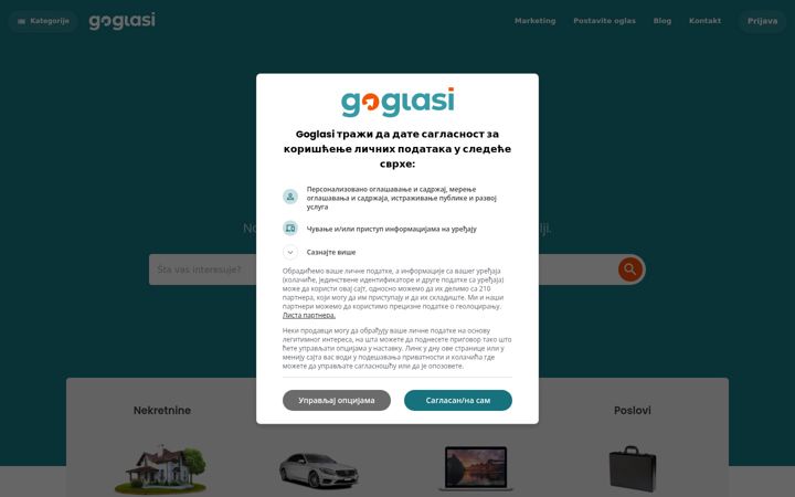 Screenshot of goglasi.com