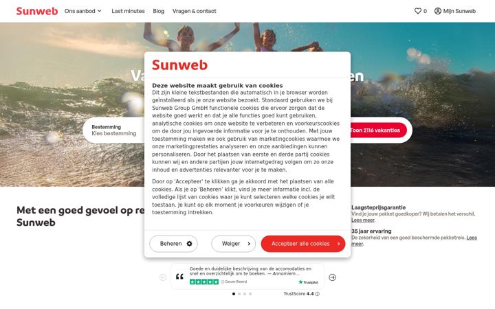 Screenshot of gogo.nl
