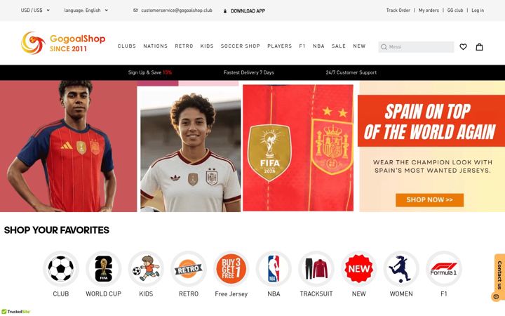 Ekrano kopija gogoalshop.se