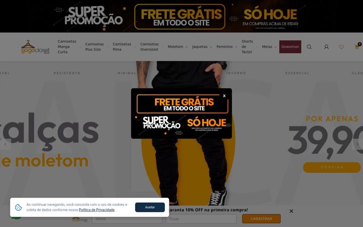 Snímek obrazovky gogocloset.com.br