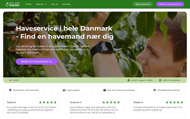 Screenshot of gogogarden.dk