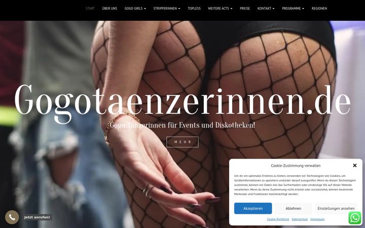 Screenshot of gogotaenzerinnen.de