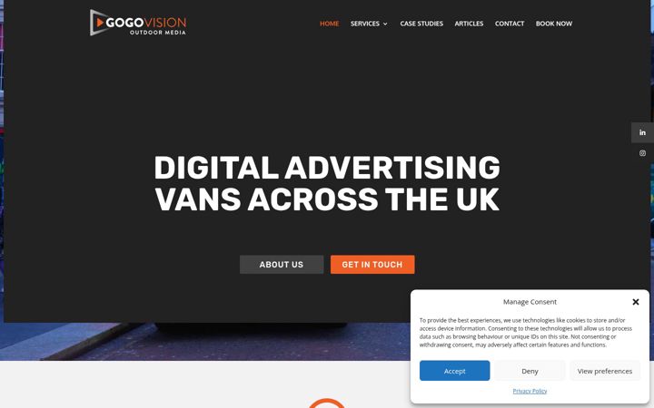 Screenshot of gogovision.co.uk