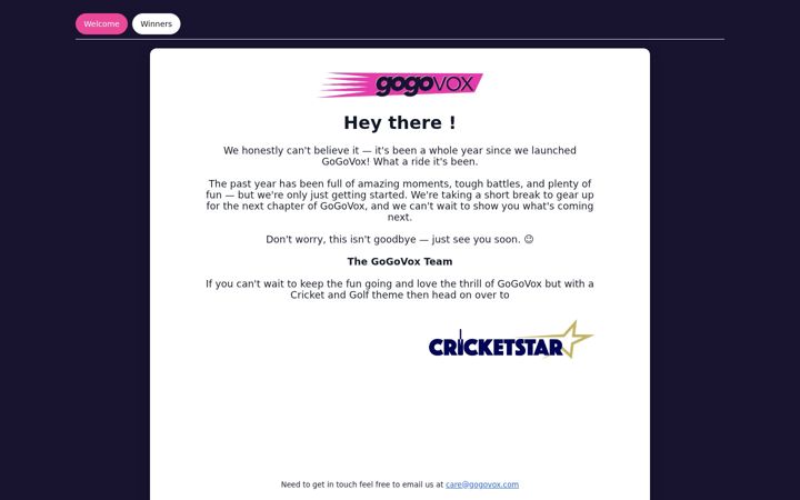 Screenshot of gogovox.com