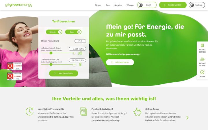 Screenshot of gogreenenergy.at