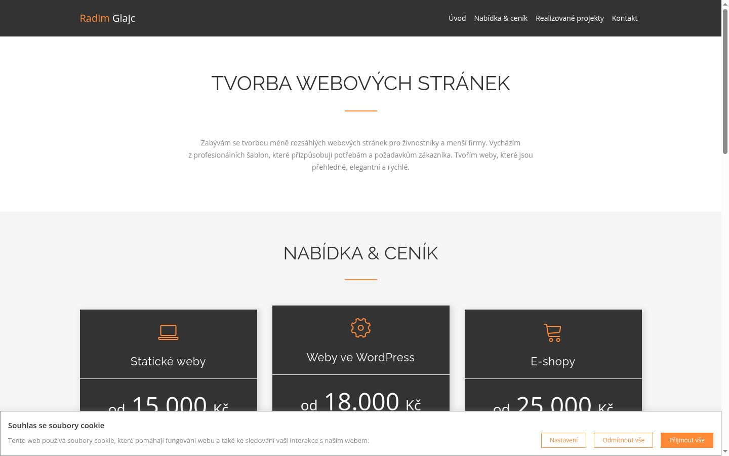 Snímka obrazovky banera súhlasu zobrazeného pred akoukoľvek interakciou