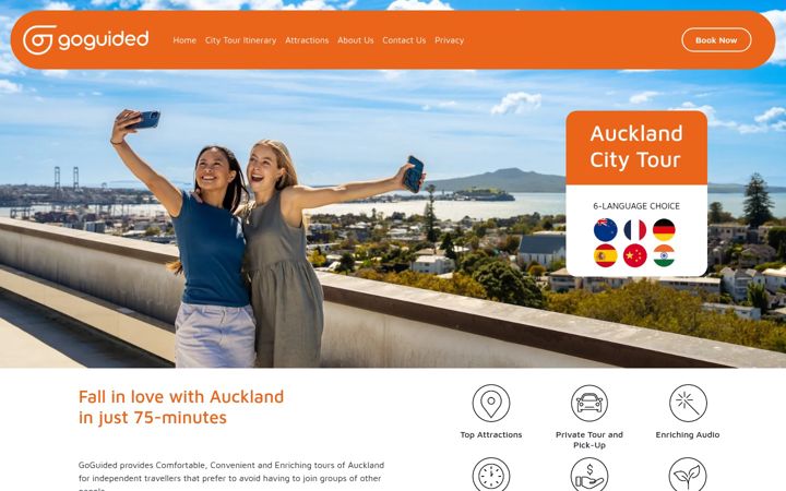 Screenshot of goguided.co.nz