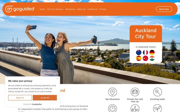 Screenshot of goguided.nz