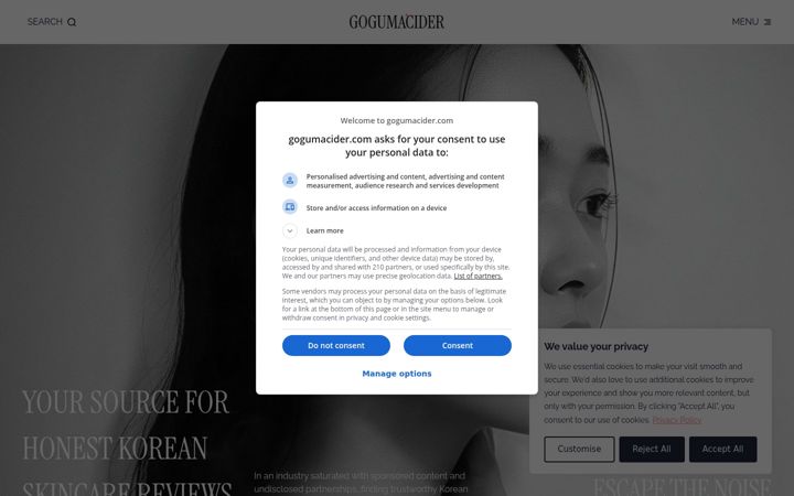 Screenshot of gogumacider.com