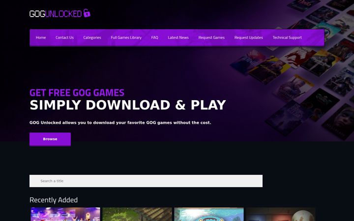 Screenshot of gogunlocked.com