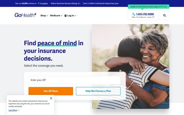 Screenshot of gohealth.com
