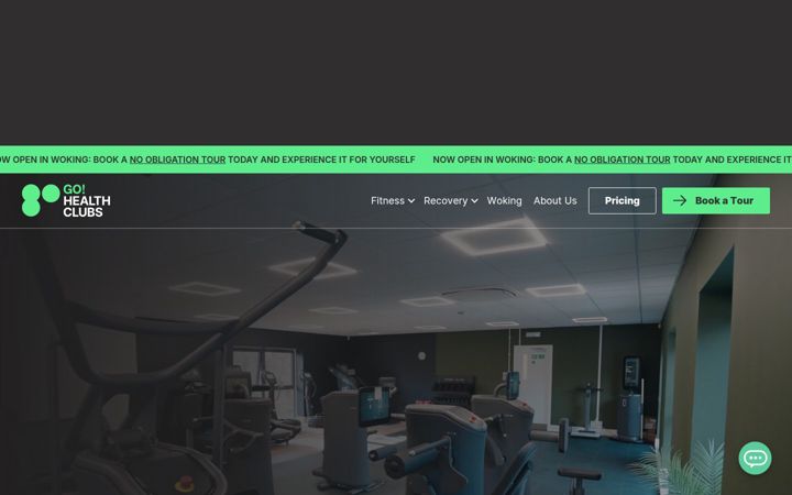 Screenshot of gohealthclubs.co.uk