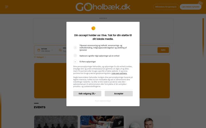 Screenshot of goholbaek.dk