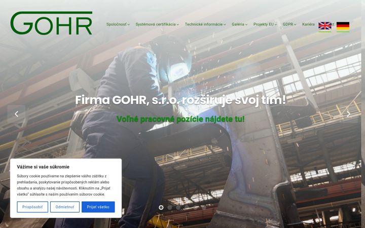 Screenshot of gohr.sk