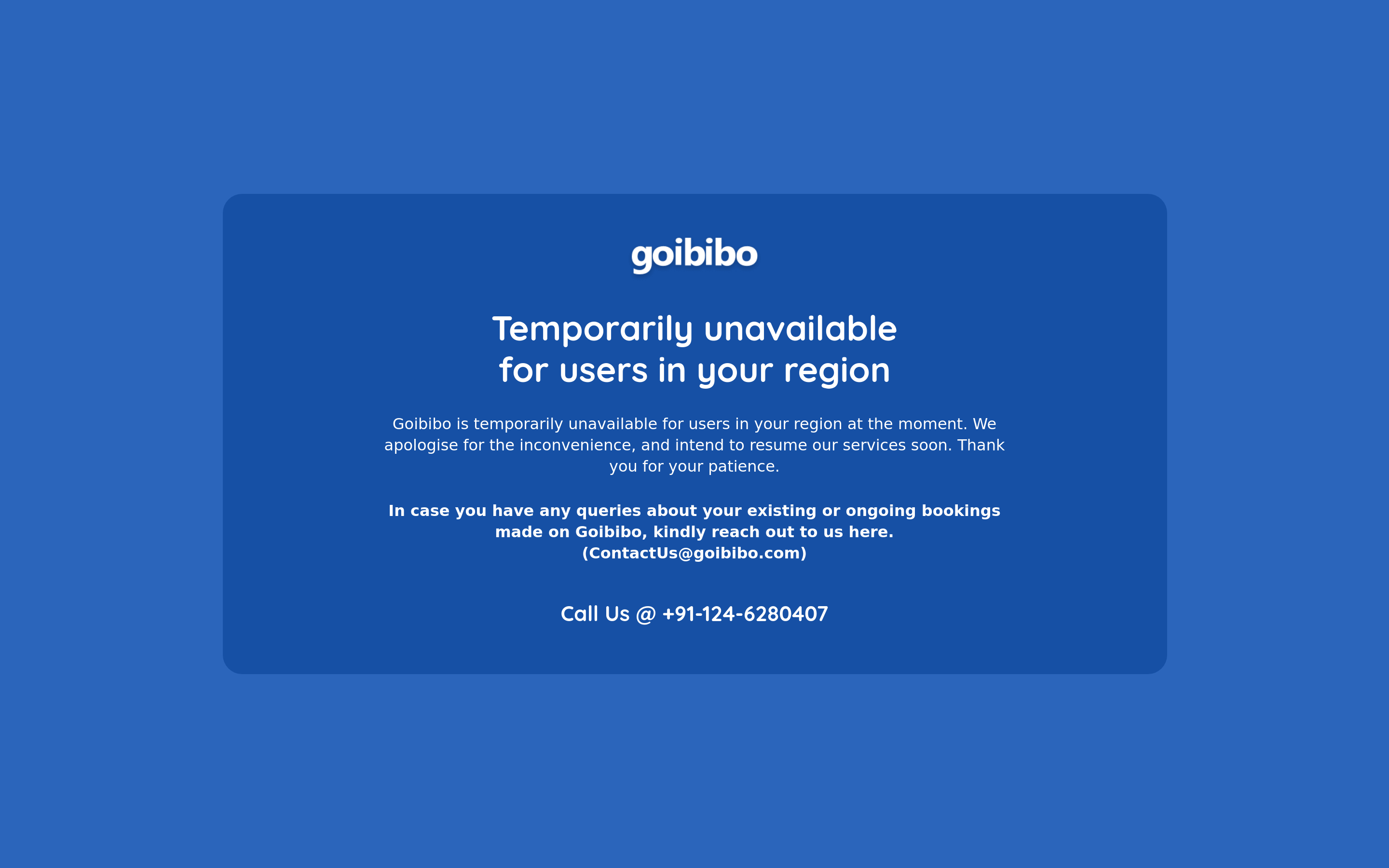 Screenshot of goibibo.com