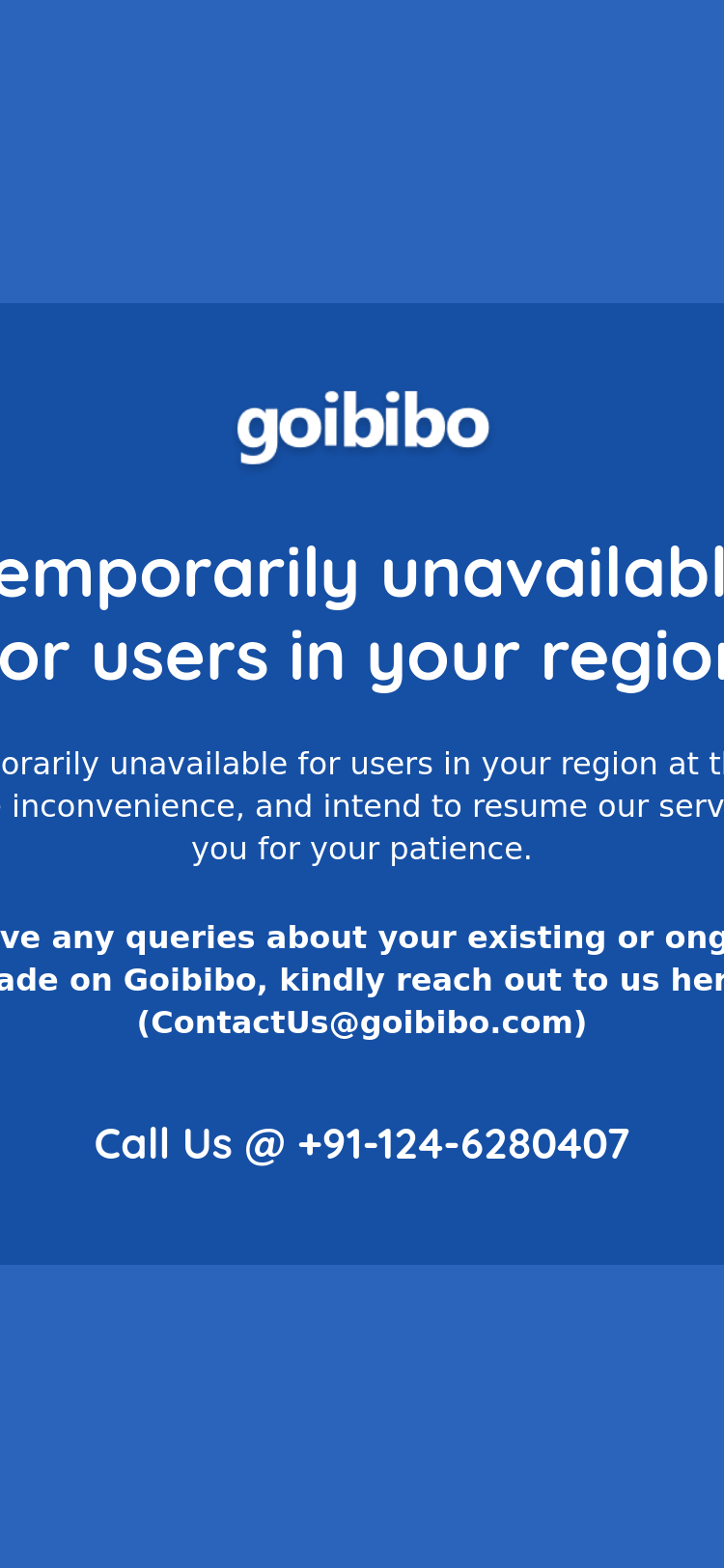Mobile screenshot of goibibo.com