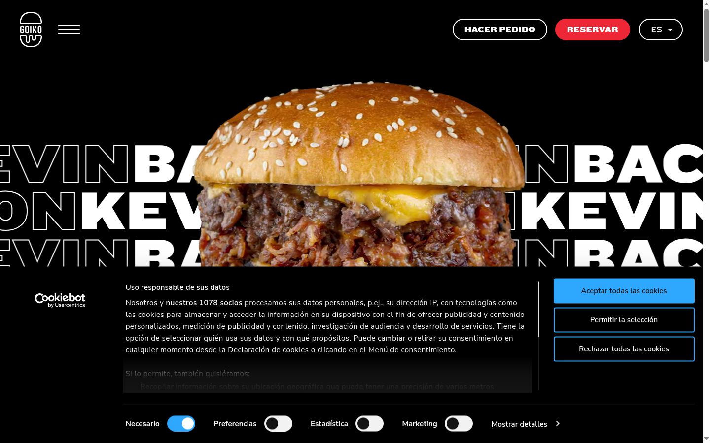 Sutikimo reklamjuostės, rodytos prieš bet kokią sąveiką, ekrano kopija