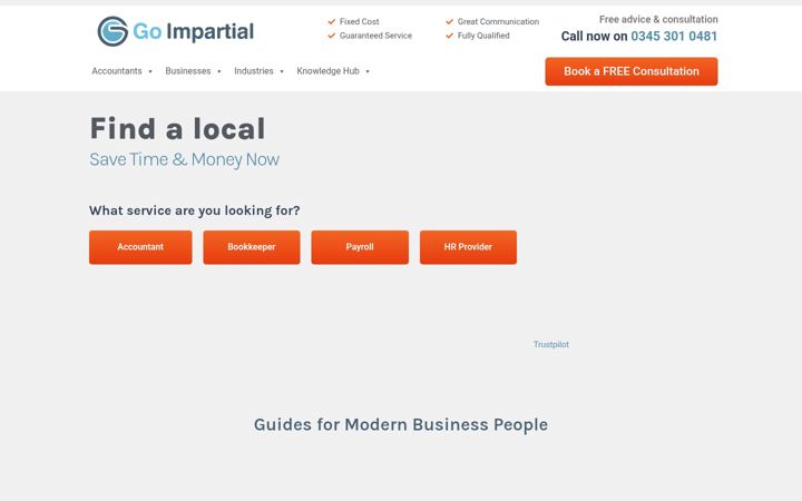 Screenshot of goimpartial.co.uk