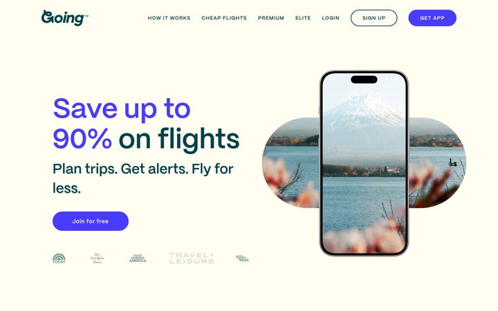 Screenshot of going.com