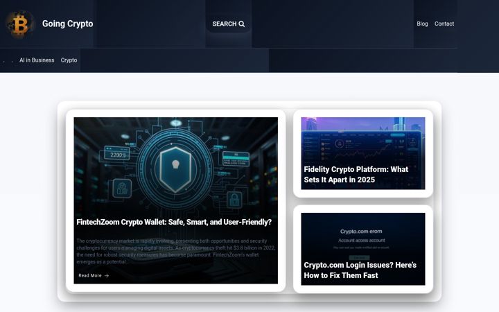 Screenshot of goingcrypto.co.uk