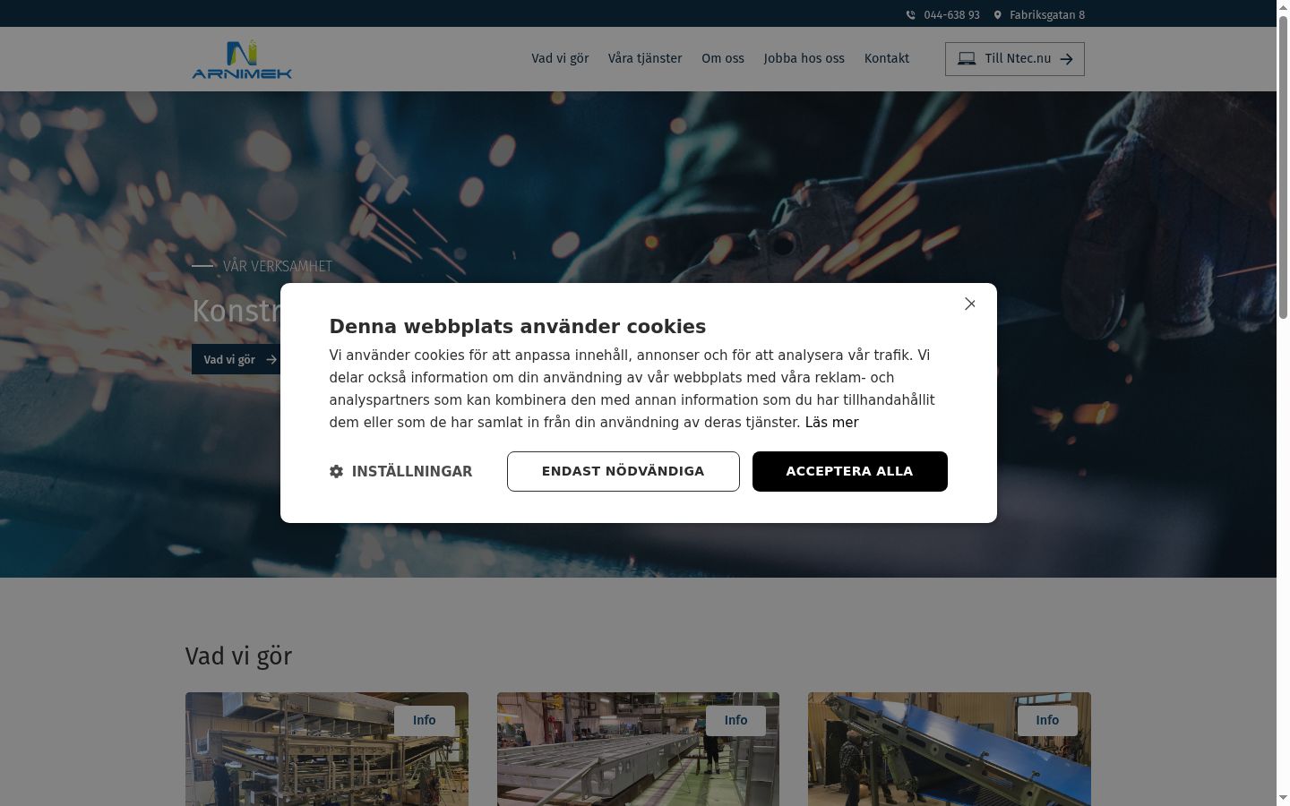 Screenshot tal-banner tal-kunsens muri qabel kwalunkwe interazzjoni