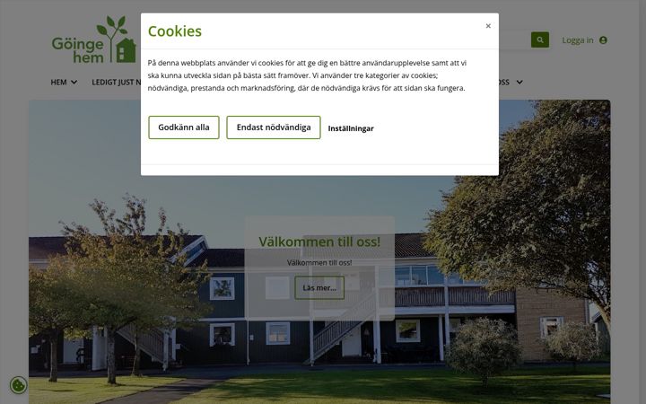 Screenshot of goingehem.se