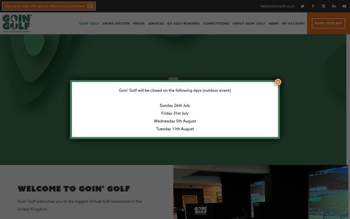 Screenshot of goingolf.co.uk