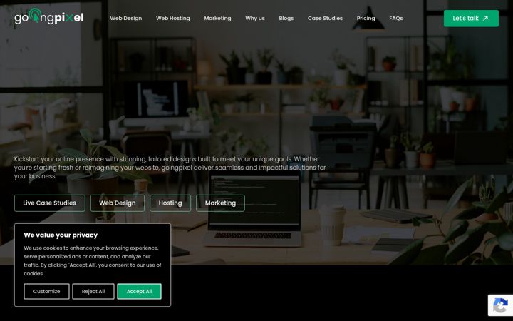 Screenshot of goingpixel.co.uk