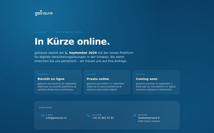 Screenshot of goinsure.ch