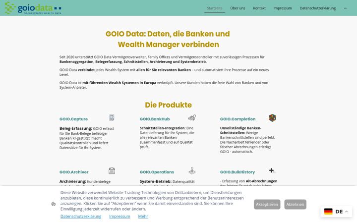 Screenshot of goiodata.com
