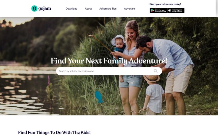 Screenshot of gojam.com