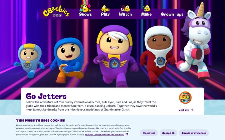Screenshot of gojetters.com