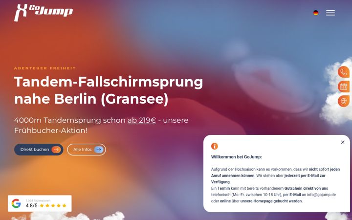 Screenshot of gojump.de